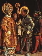 Matthias  Grunewald The Disputation of St.Erasmus and St.Maurice oil painting on canvas